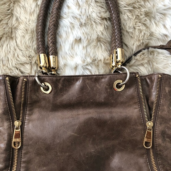 Badgley Mischka Leather Shoulder Purse - Picture 4 of 7